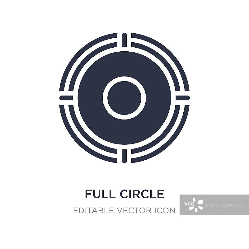 白色背景上的完整圆形图标图片素材