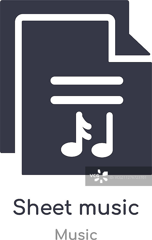 乐谱轮廓图标图片素材