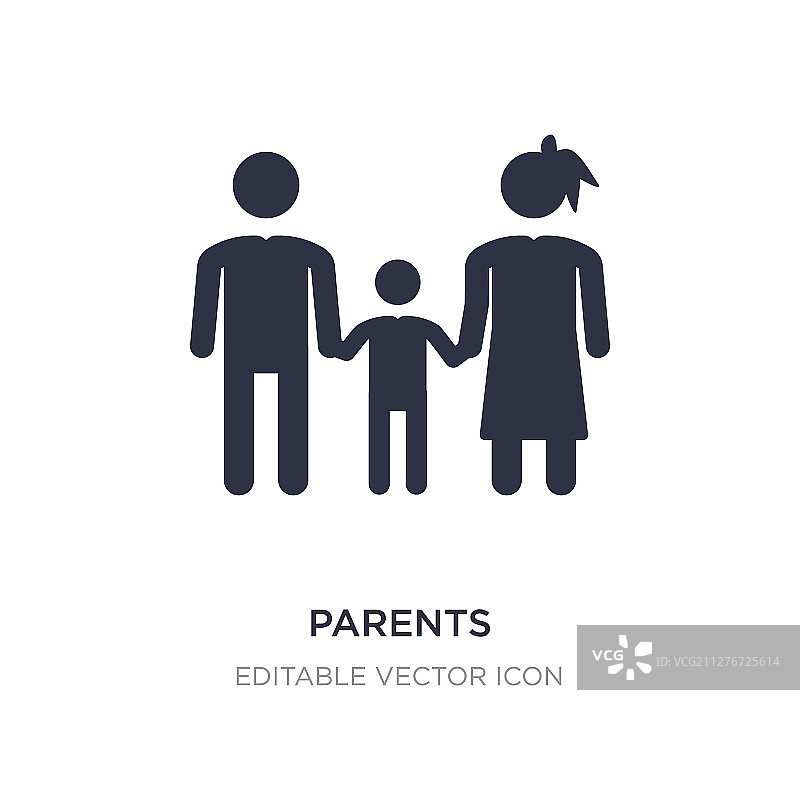 白色背景上的父母图标，简单元素图片素材