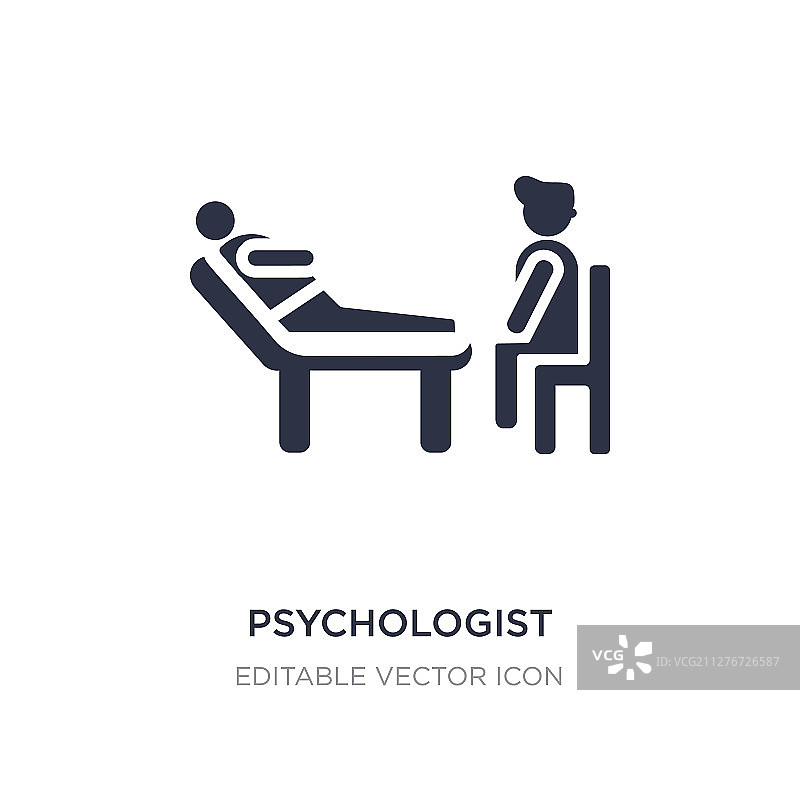 白色背景上的心理学家图标图片素材