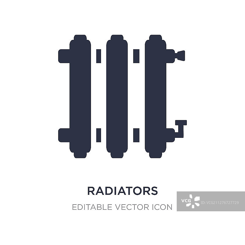 白色背景上的散热器图标图片素材