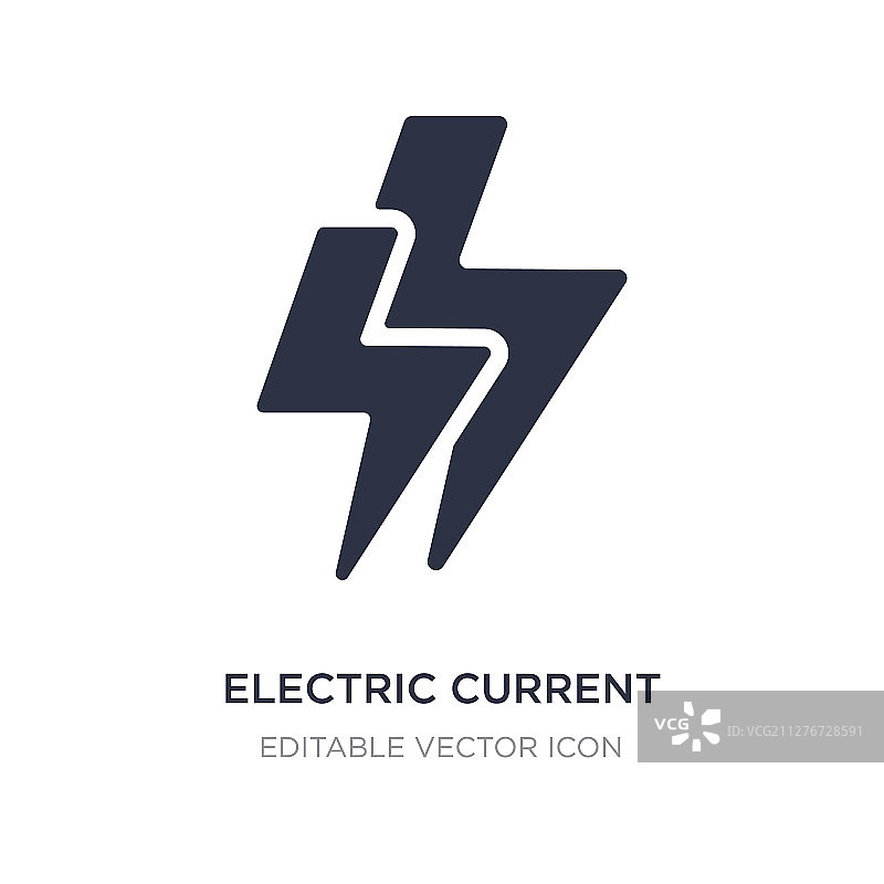 白色背景上的电流图标图片素材