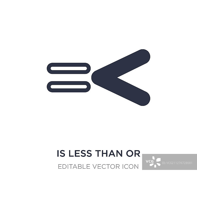 小于或等于白色背景图标图片素材