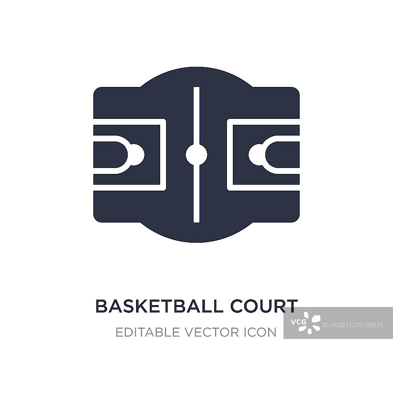 白色背景上的篮球场图标图片素材