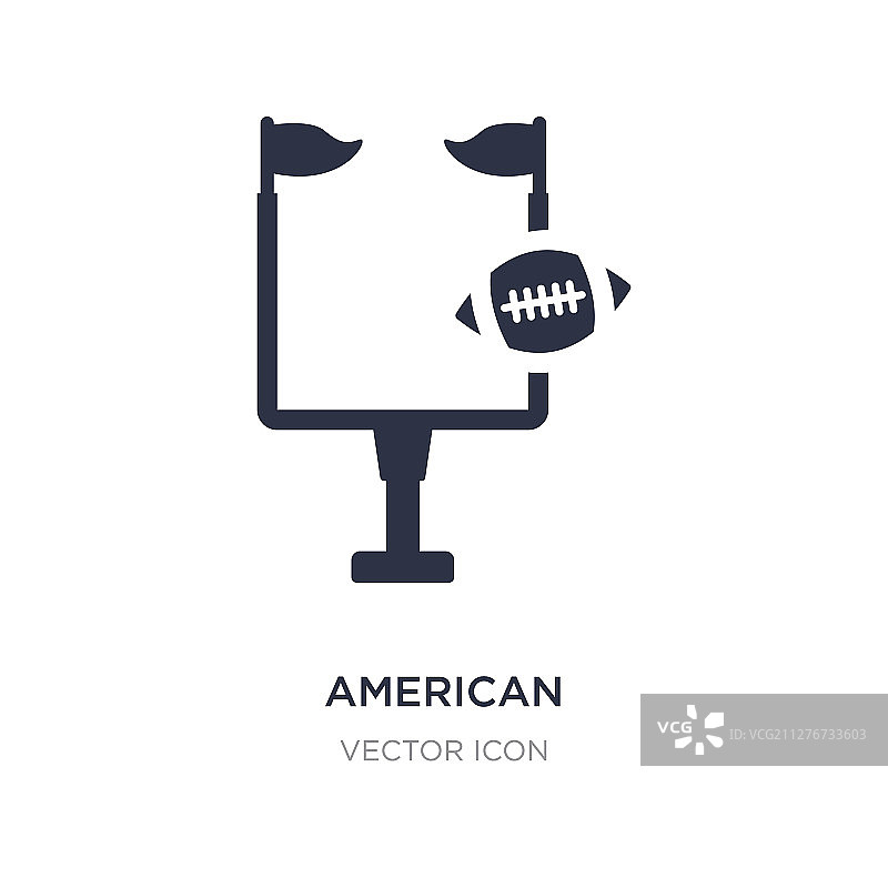 白色背景上的美式橄榄球球门图标图片素材