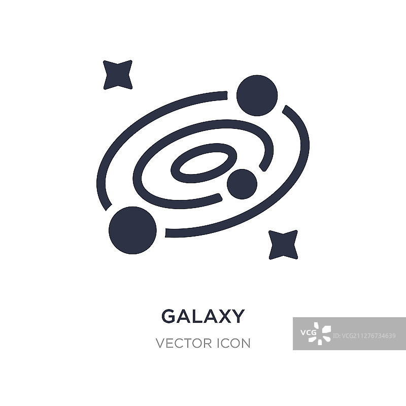 白色背景上的星系图标简约元素图片素材