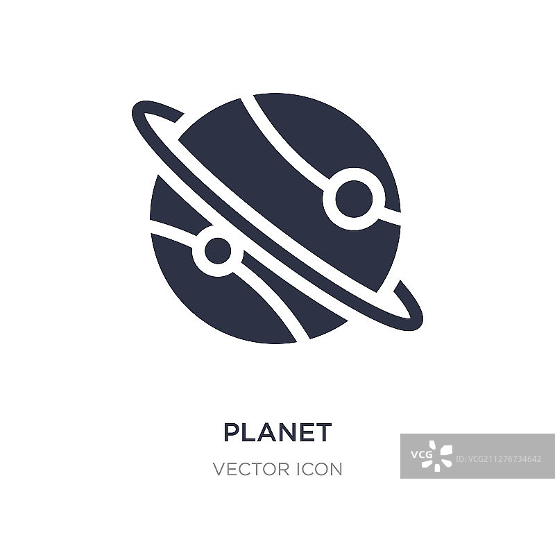 白色背景上的星球图标简约元素图片素材