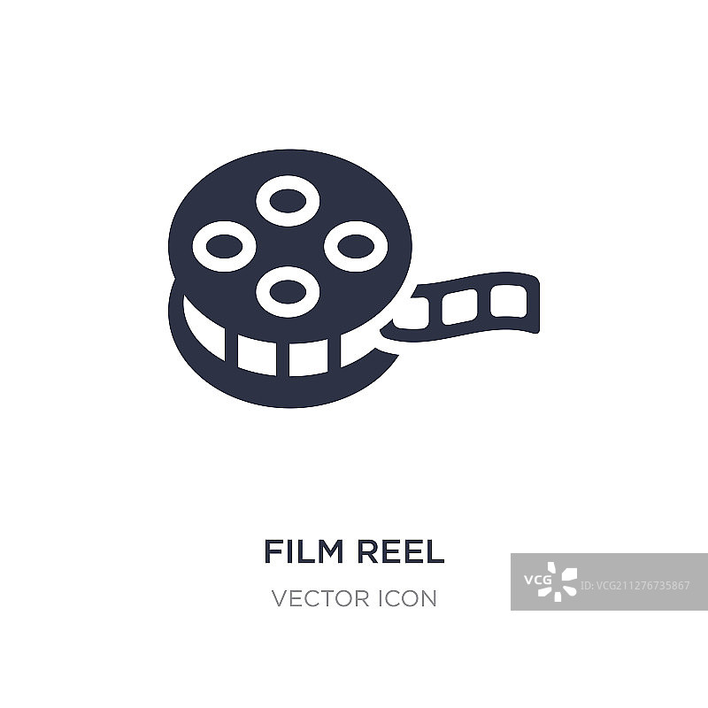 白色背景上的电影胶片图标图片素材