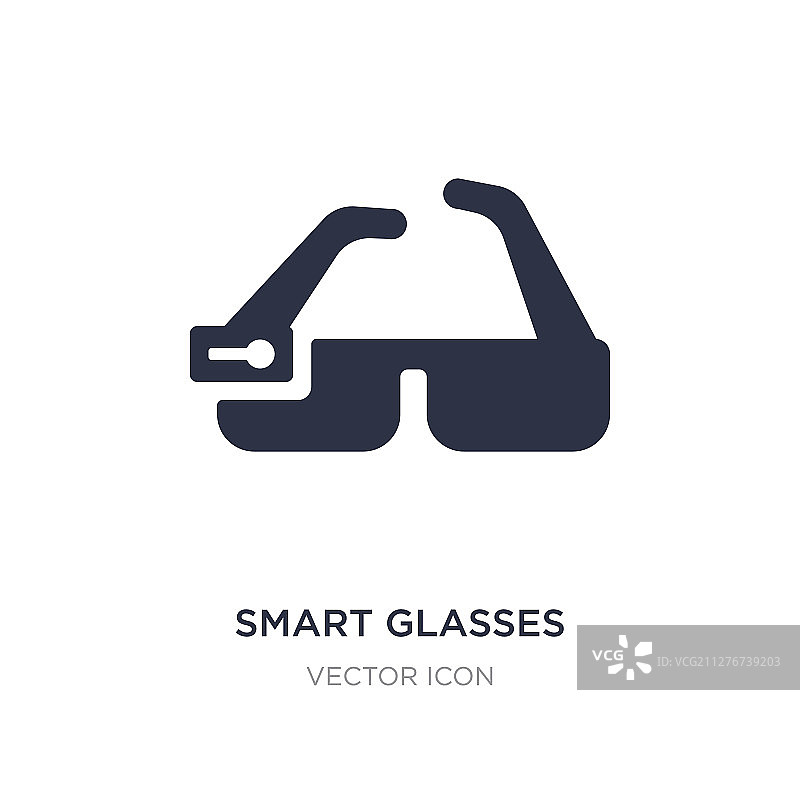 白色背景上的智能眼镜图标图片素材