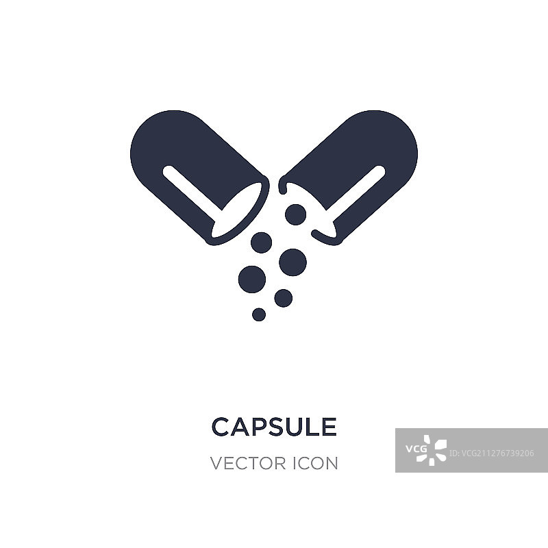 白色背景上的胶囊图标图片素材