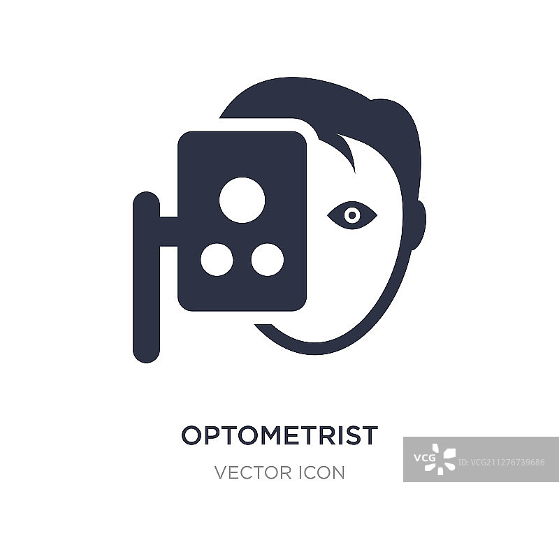 白色背景上的验光师图标图片素材