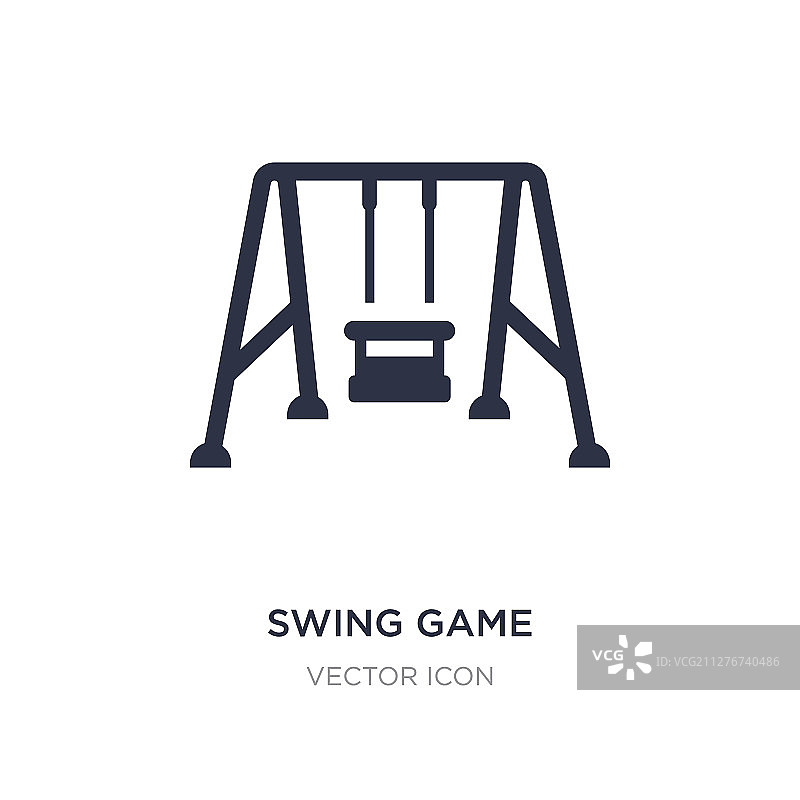 白色背景上的秋千游戏图标图片素材