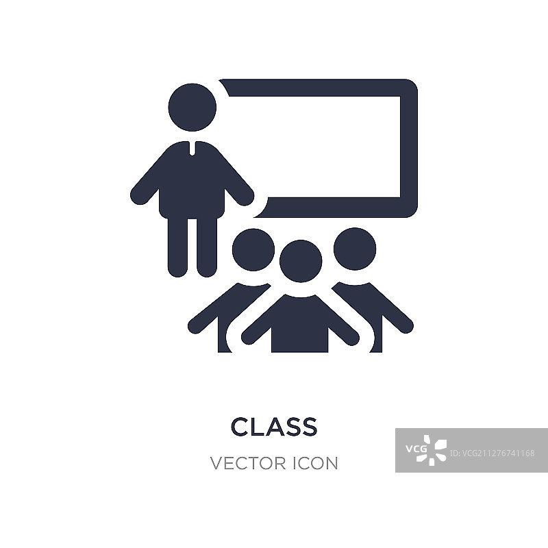白色背景上的班级图标图片素材