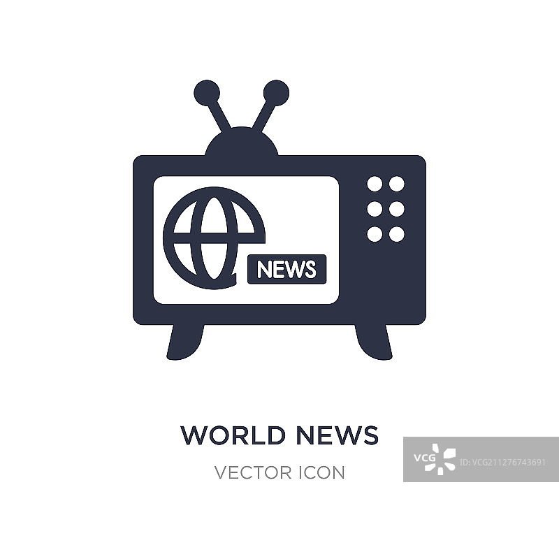 白色背景上的世界新闻图标图片素材
