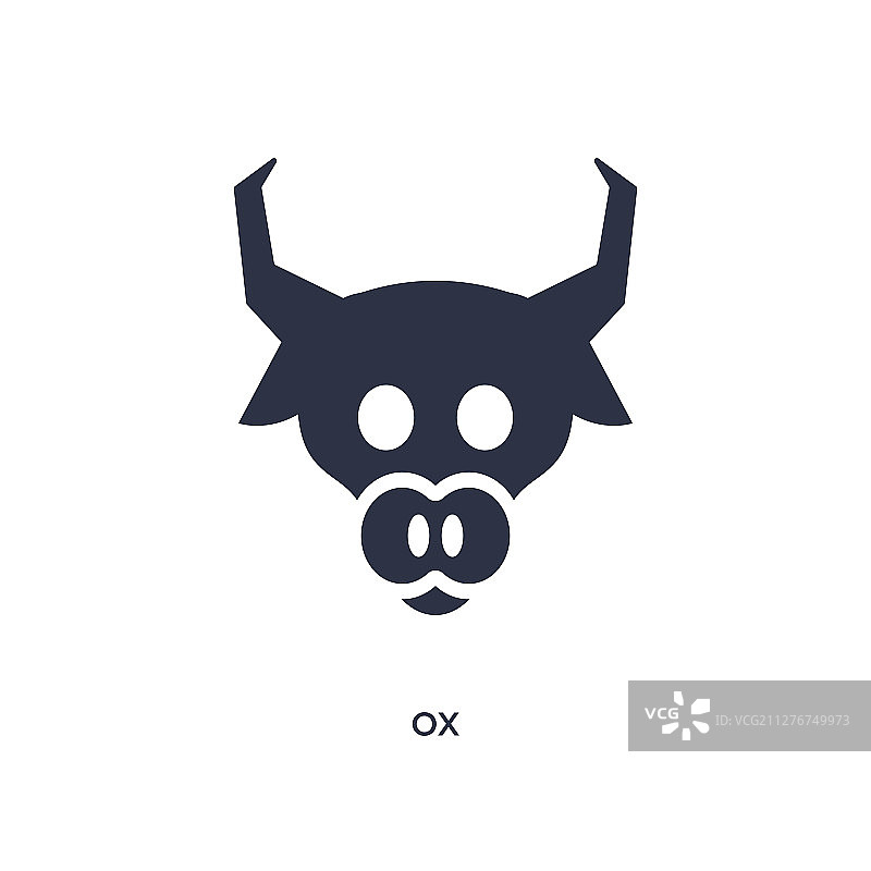 白色背景上的OX图标图片素材