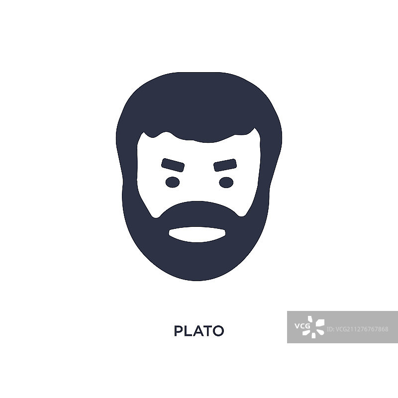 白色背景上的柏拉图图标图片素材