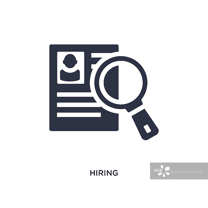 白色背景上的招聘图标，简约元素图片素材