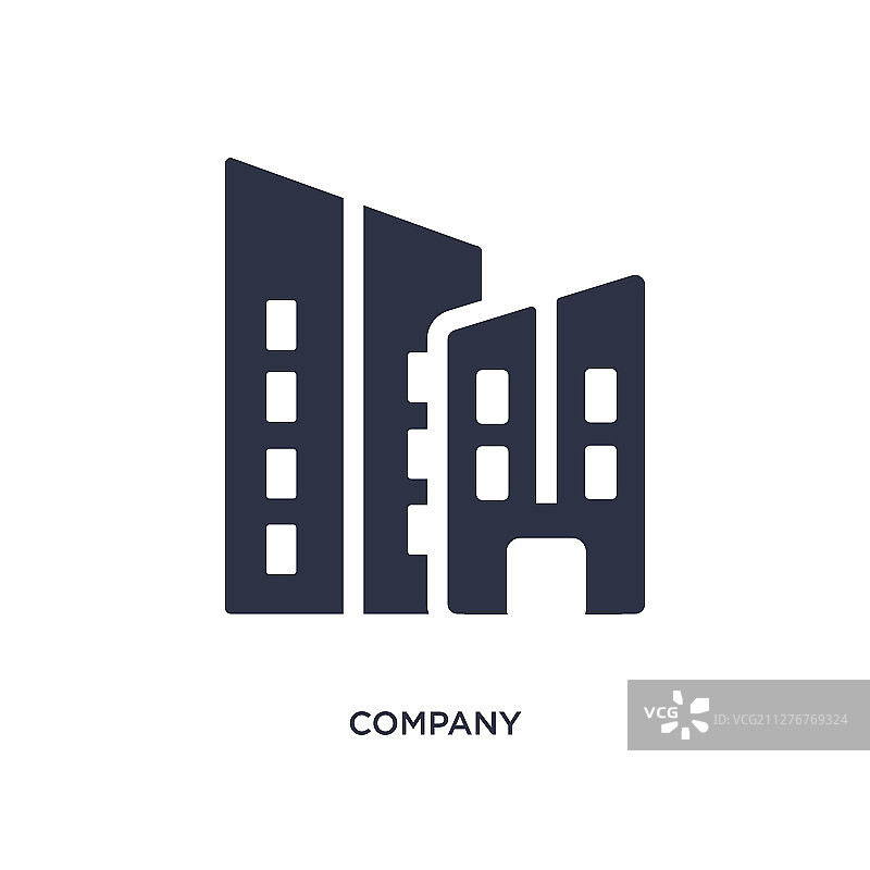 白色背景上的公司图标图片素材