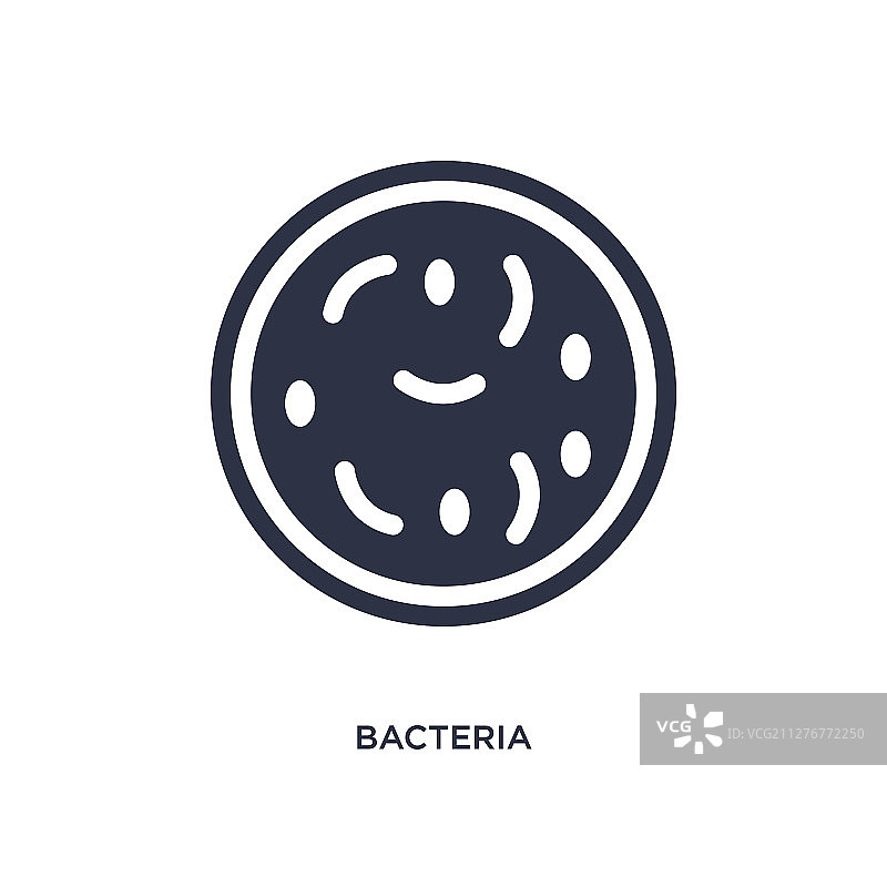 白色背景上的细菌图标，简约元素图片素材