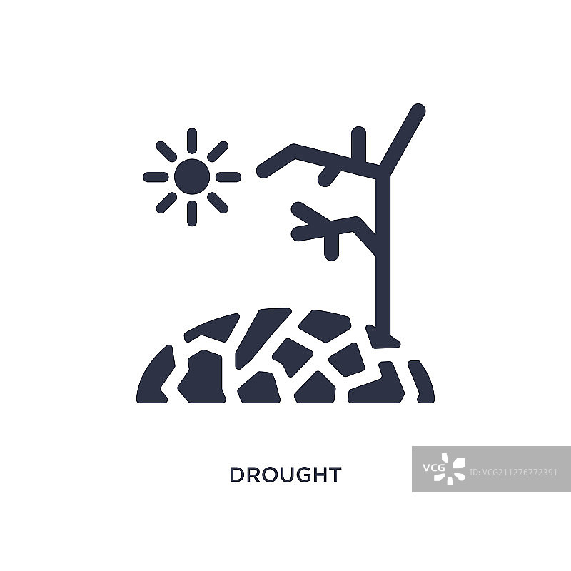 白色背景上的干旱简约元素图标图片素材