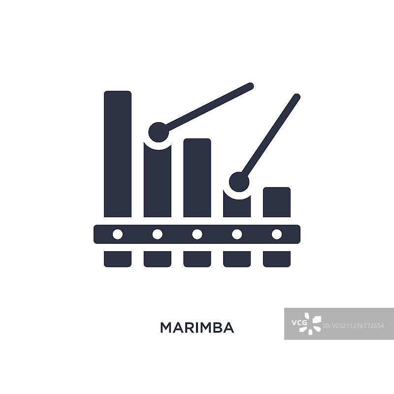 白色背景上的马林巴琴图标图片素材