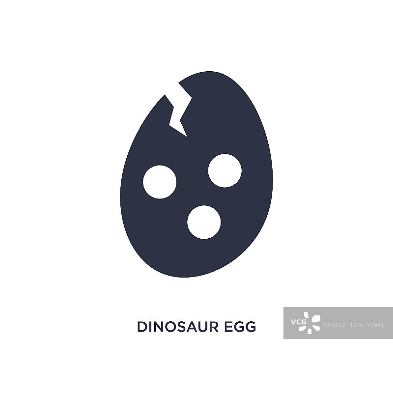 白色背景上的恐龙蛋图标图片素材