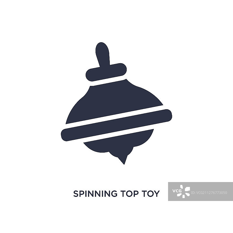 白色背景上的陀螺玩具图标图片素材