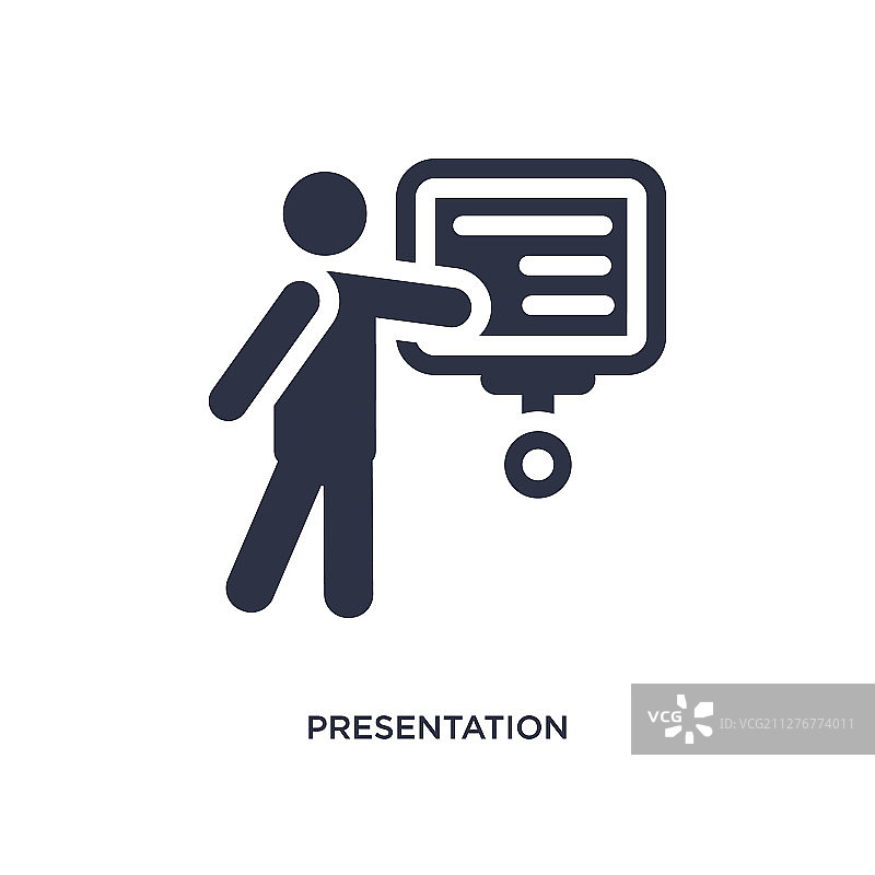 白色背景上的演示白板图标图片素材