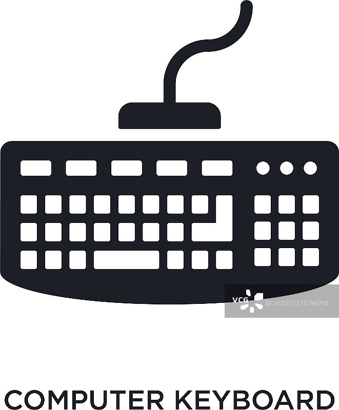 电脑键盘独立图标简约元素图片素材