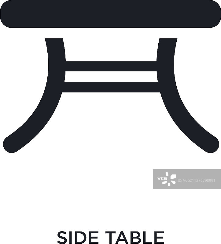 黑色边桌独立图标简约元素图片素材