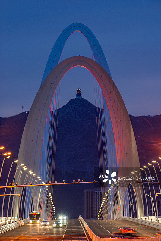 首钢大桥&定都阁图片素材