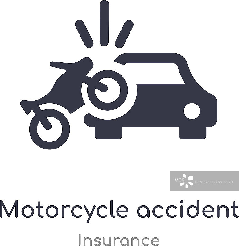 孤立的摩托车事故图标图片素材