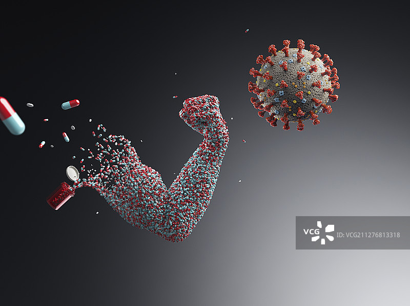 冠状病毒特写pdb模型医学图片素材