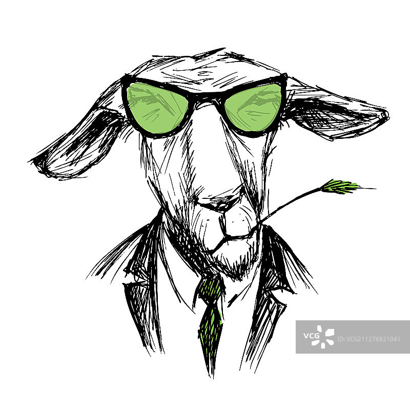 手绘时尚驴子头像图片素材