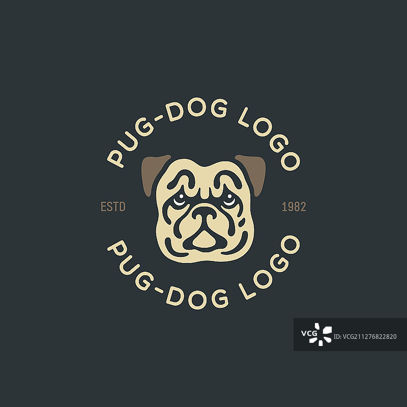 巴哥犬标志图片素材