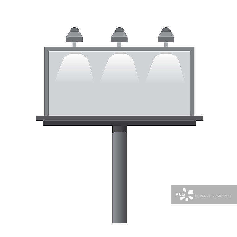 带聚光灯的空白城市广告牌图片素材