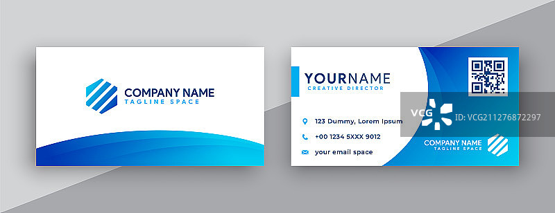 现代商务名片双面设计图片素材