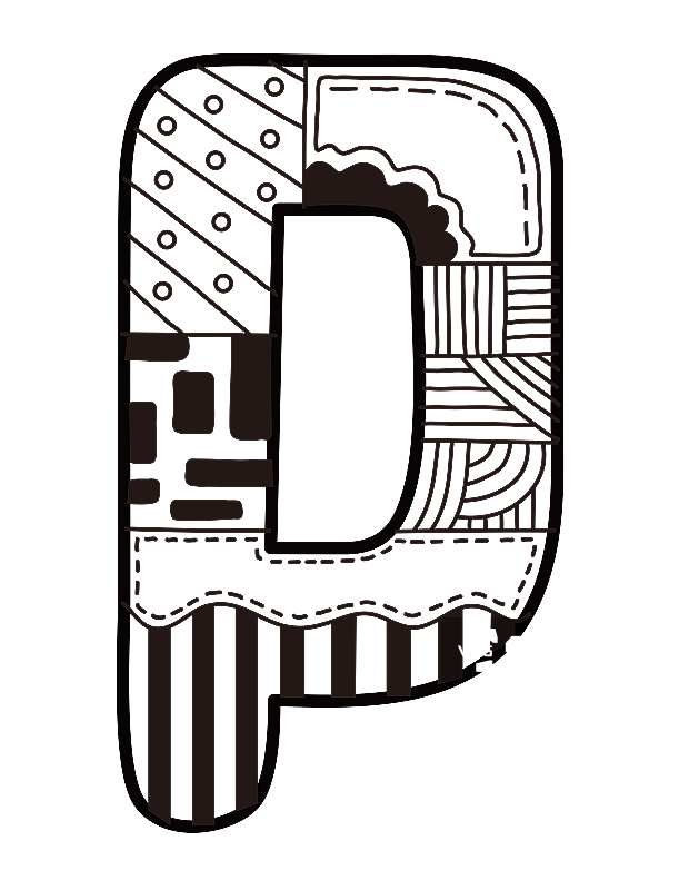 英文字母P图片素材