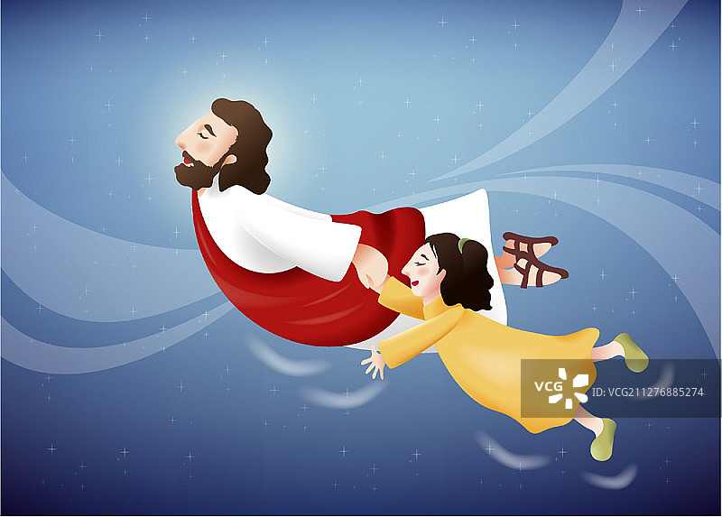 耶稣基督教插画图片素材