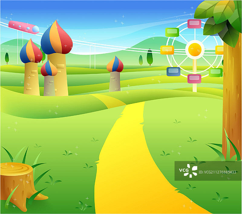 游乐园插画图片素材