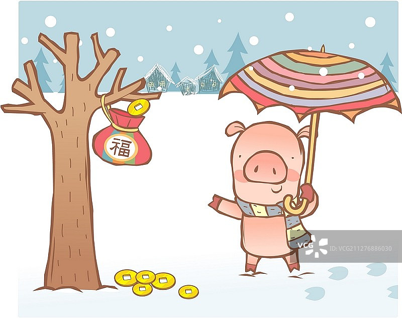 家庭主题的彩色矢量插画图片素材