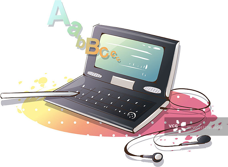 电子词典矢量插图图片素材