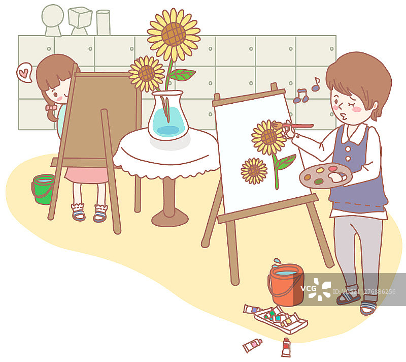 学生生活主题矢量插画图片素材