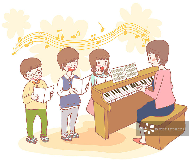 学生生活主题矢量插画图片素材