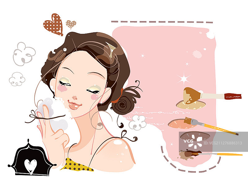 美容主题矢量插画图片素材