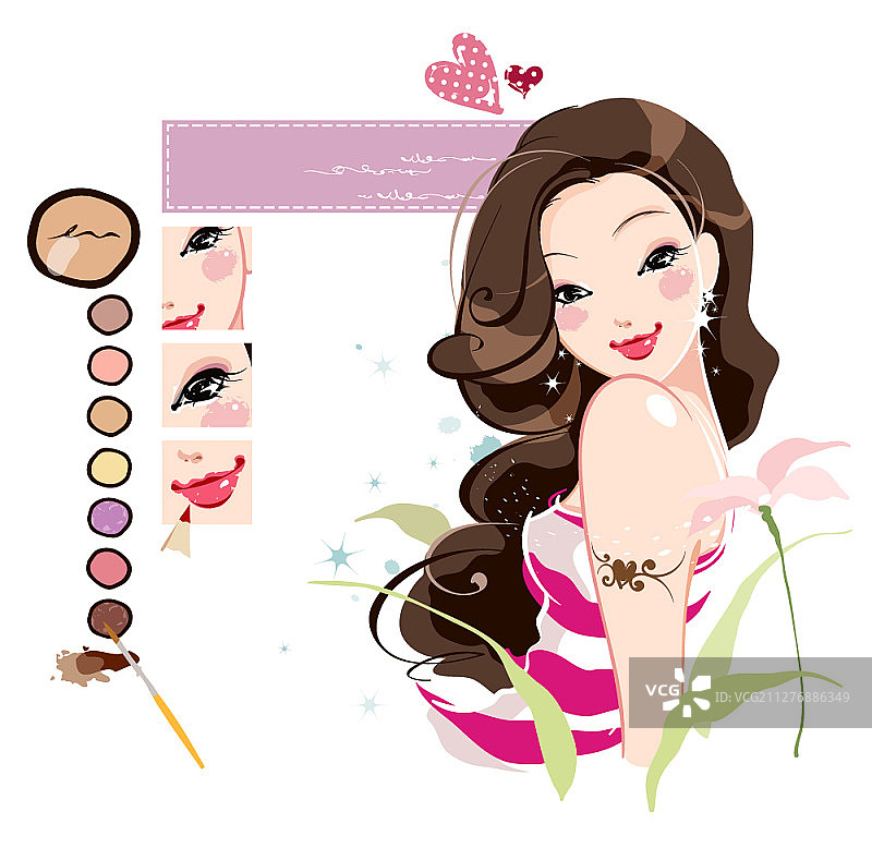 美容主题矢量插画图片素材