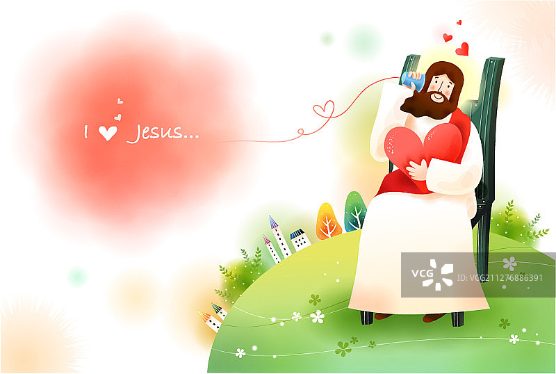 基督教主题矢量插画图片素材