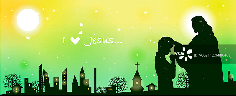 基督教主题矢量插画图片素材