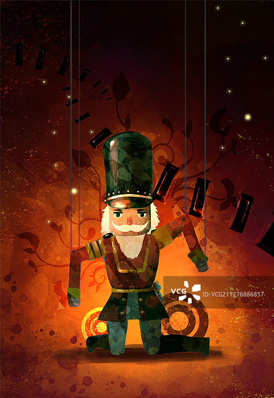 音乐和表演艺术主题背景插画图片素材