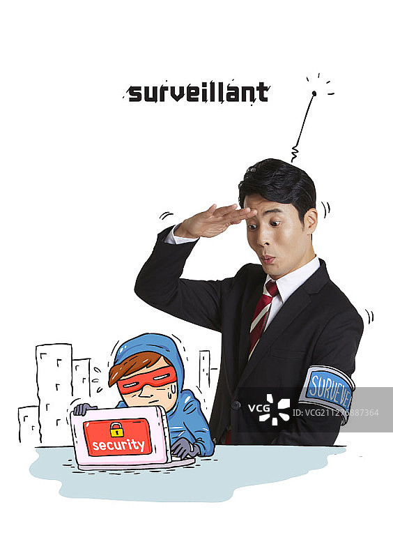 安防主题摄影插图图片素材